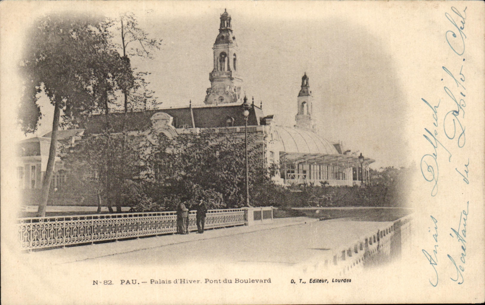 CPA Pau Palais d'Hiver Pont du Boulevard