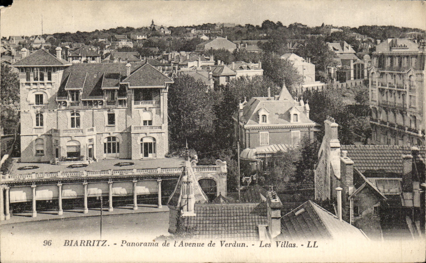 CPA Biarritz Panorama de l'Avenue de Verdun Les villas