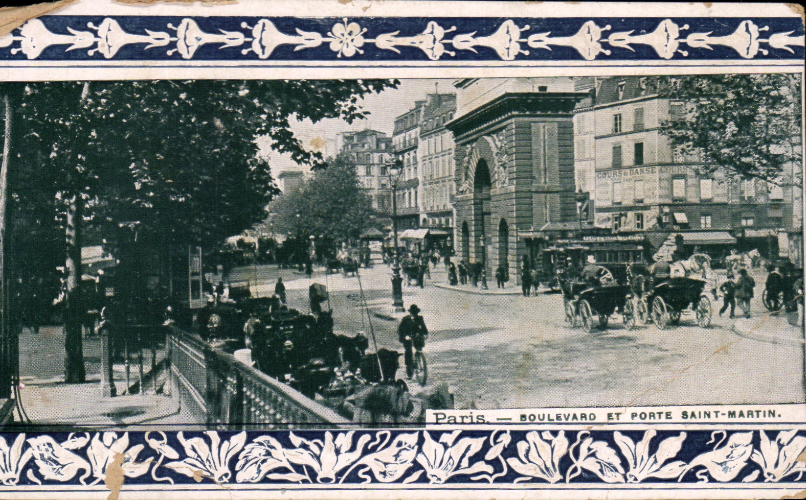 CPA Paris Boulevard et Porte Saint Martin