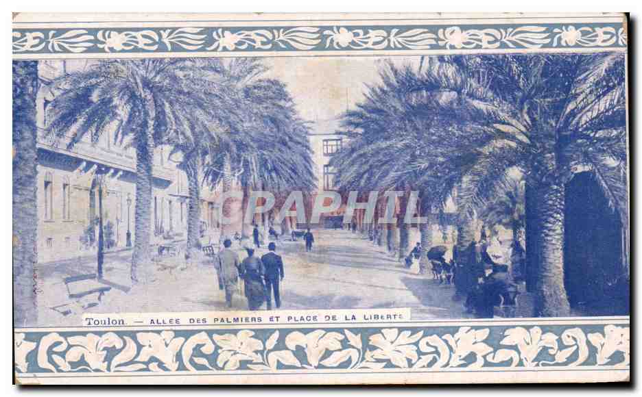CPA Toulon Allee des Palmiers et Place de la Liberte