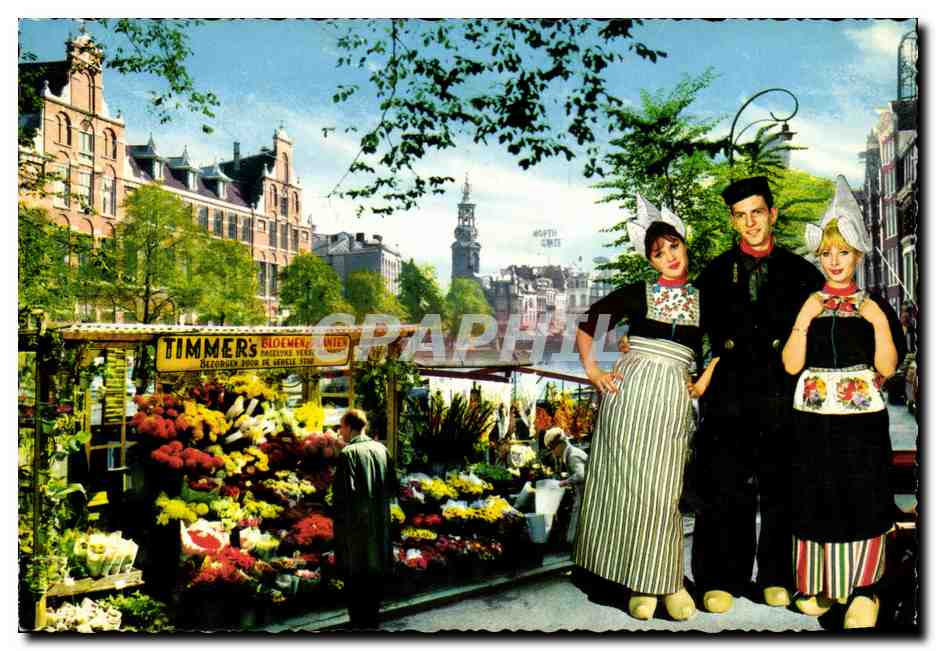 CPSM Amsterdam Bloemenmarkt met Muntroies