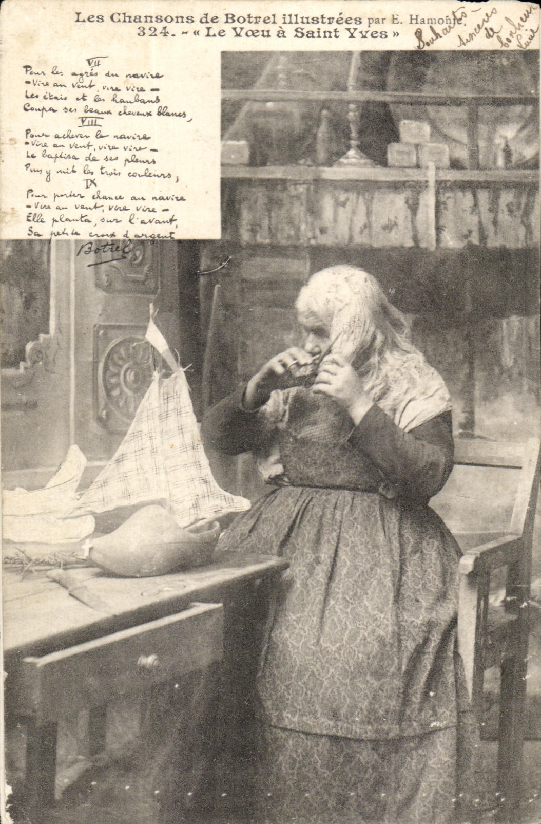 CPA Les Chansons de Botrel Illustrees par Le Voeu a Saint Yves Folklore 