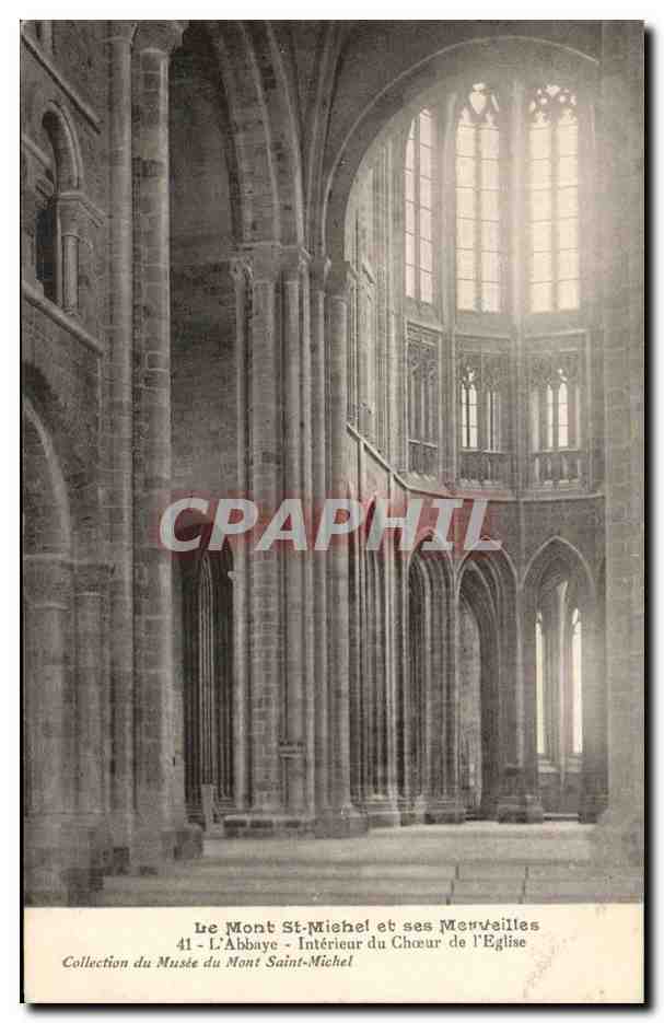 CPA Le Mont St michel L'Abbaye Interieur Du choeur De L'Eglise
