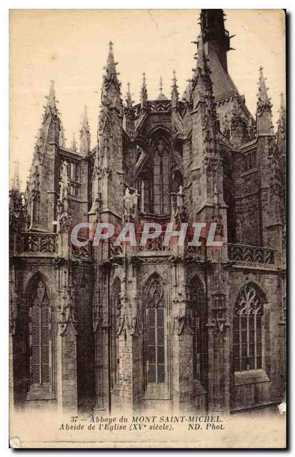 CPA Abbaye Du Mont Saint Michel Abside De l'Eglise