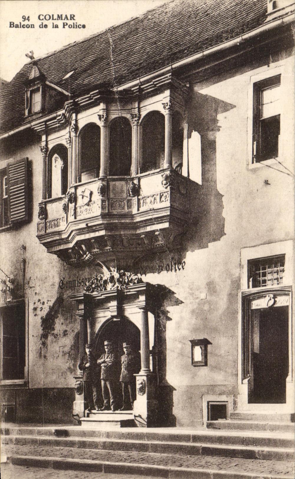 CPA Colmar Balcon De La Police