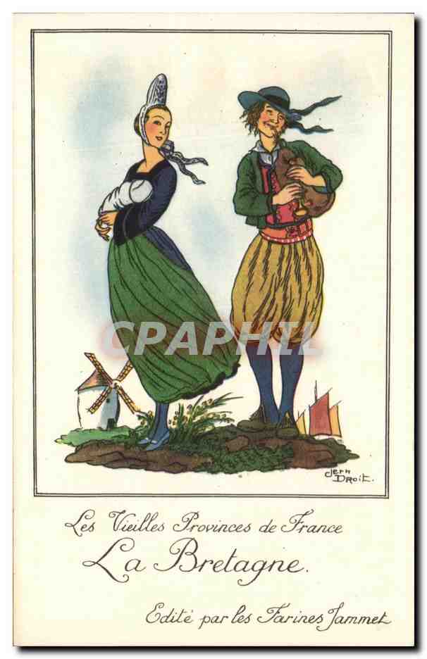 CPA Les Vieilles Provinces de France La Bretagne Jammet Publicite Farines Jammet