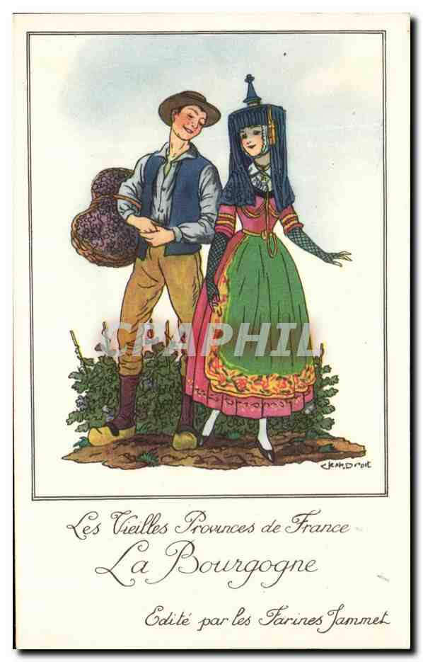 CPA Les Vieilles Provinces de France La Bourgogne Publicite Farines Jammet