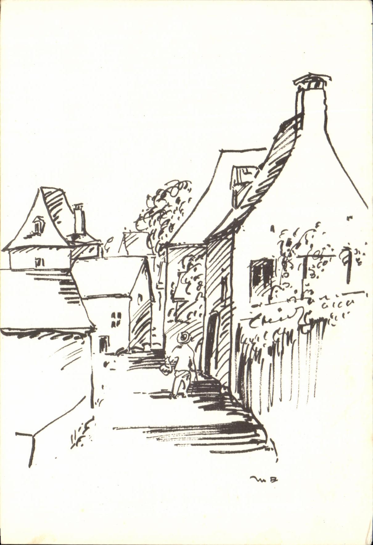 Saint-Robert, Corrèze — La « Rue Basse » qui fait son bonhomme de chemin — éditeur inconnu, n° de série non visible