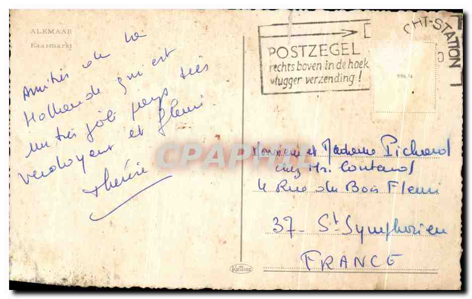 Alkmaar — Vues de la ville — éditeur CPAPHIL, n° de série non visible — Rückseite