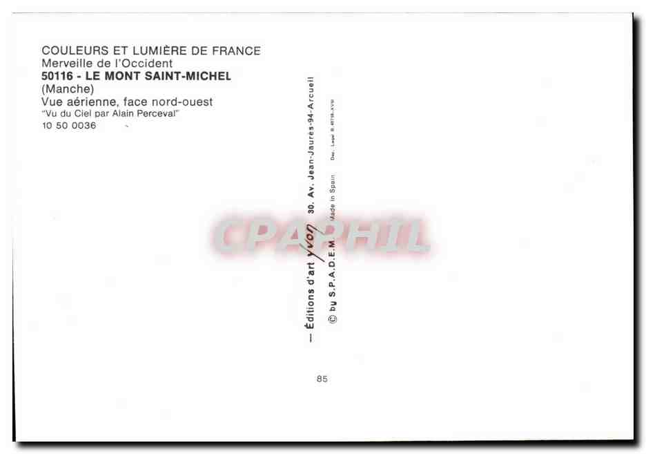 Mont Saint-Michel — vue aérienne face nord-ouest — Éditions d'art Yvon — Reverso