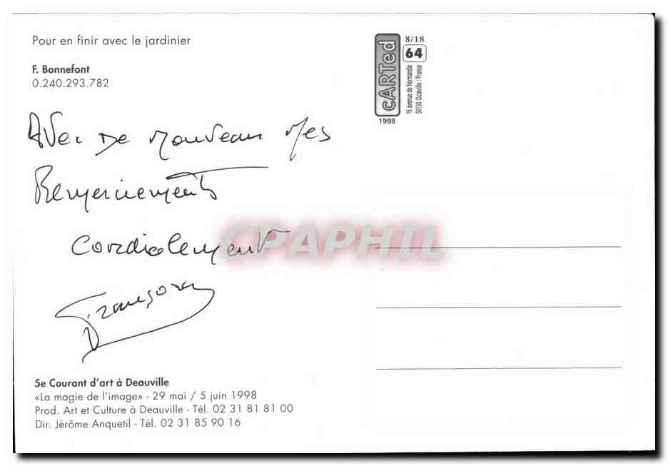 CPM Pour en finir avec le Jardinier — Verso
