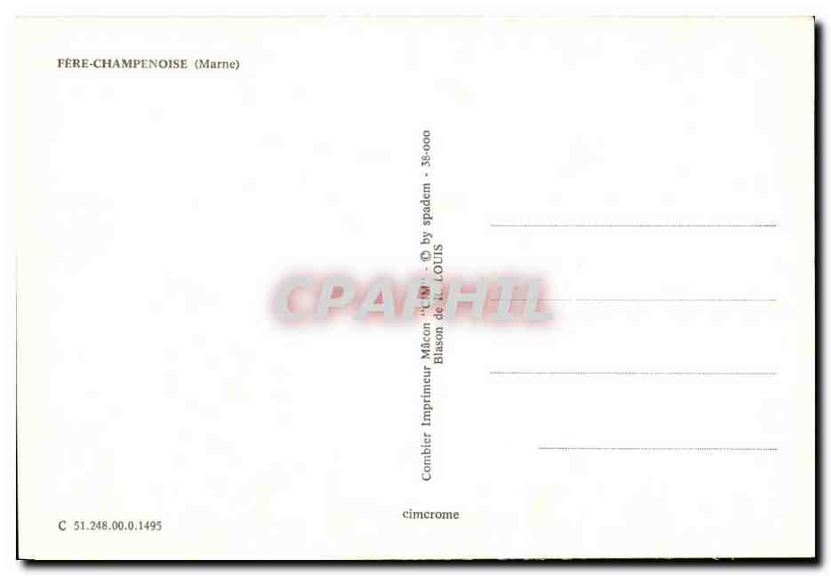 CPM Fere Champenoise  — Back