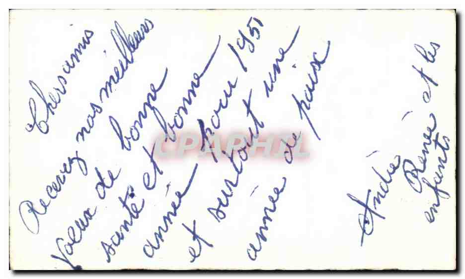 CPA Fantaisie Bonne annee fleurs fer a cheval — Rückseite
