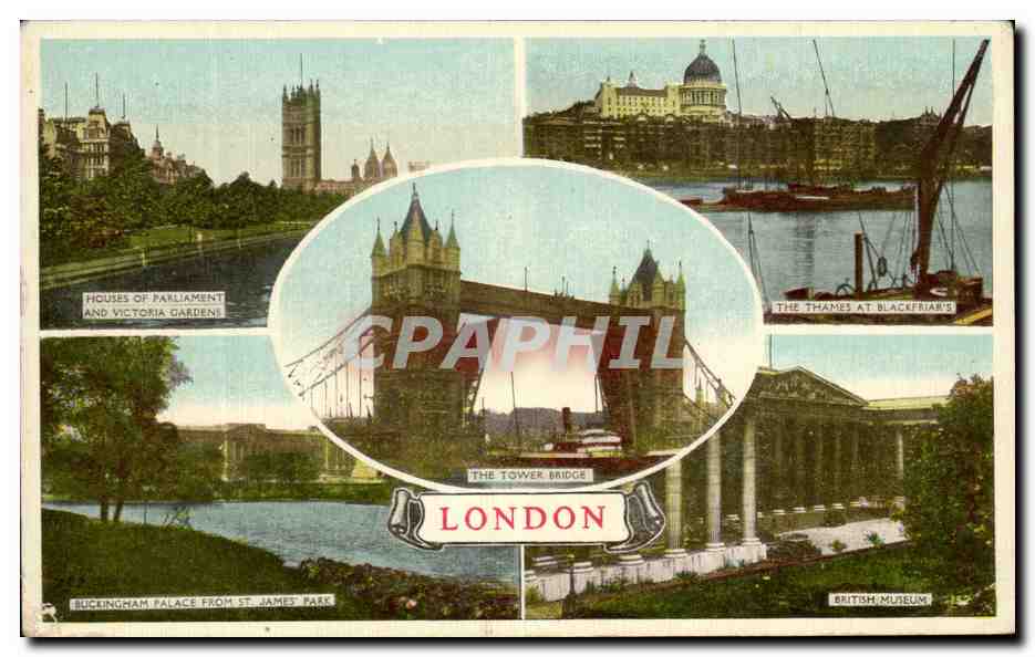 CPA The Tower Bridge London Thames at Blackfriarts British Museum 