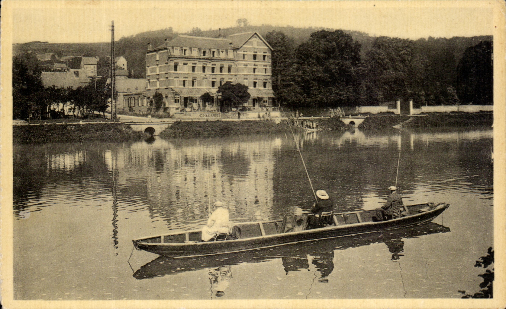 CPA Waulsort Hotel De La Meuse Bruxelles Pecheurs
