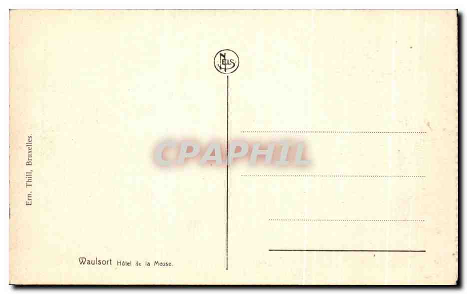 CPA Waulsort Hotel De La Meuse Bruxelles Pecheurs — Back