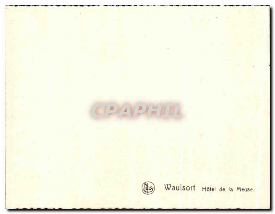 CPA Waulsort Hotel De La Meuse Pecheurs Peche — Back