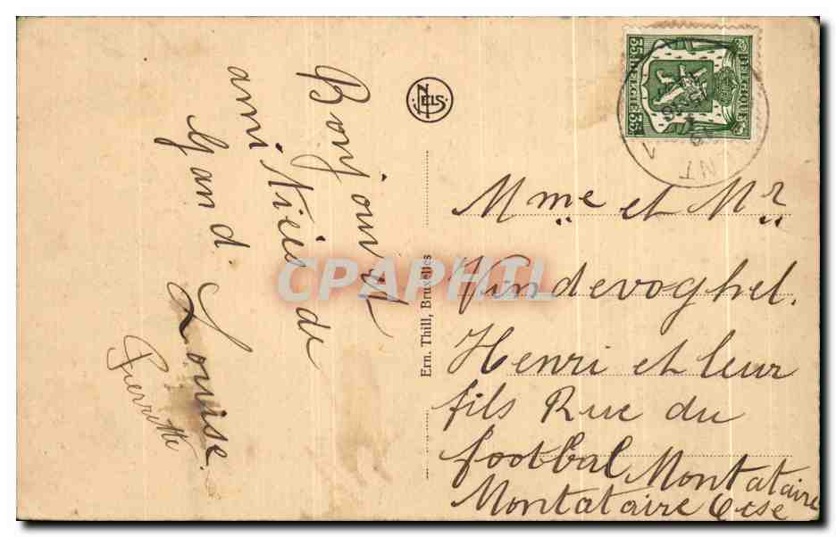 CPA Gand Gent Eglsie St Nicolas Beffroi Et Eglise St Bavon — Rückseite