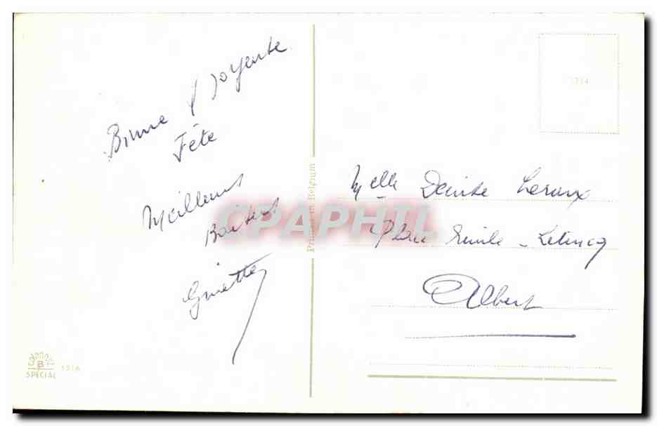 CPA Vive St Catherine Fleurs — Verso