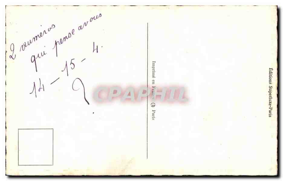 CPA Catherine Fleurs — Verso