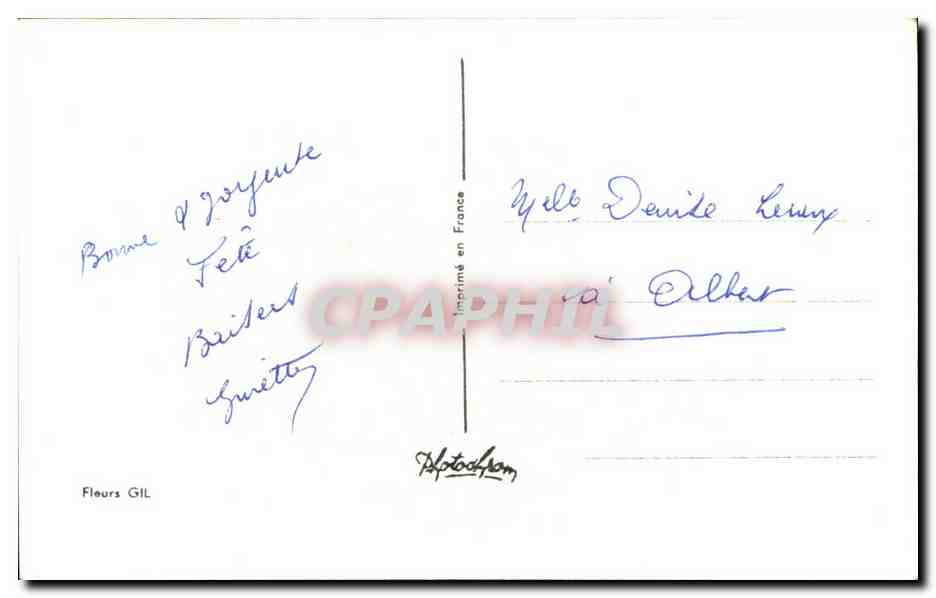 CPA Vive St Catherine Fleurs — Verso