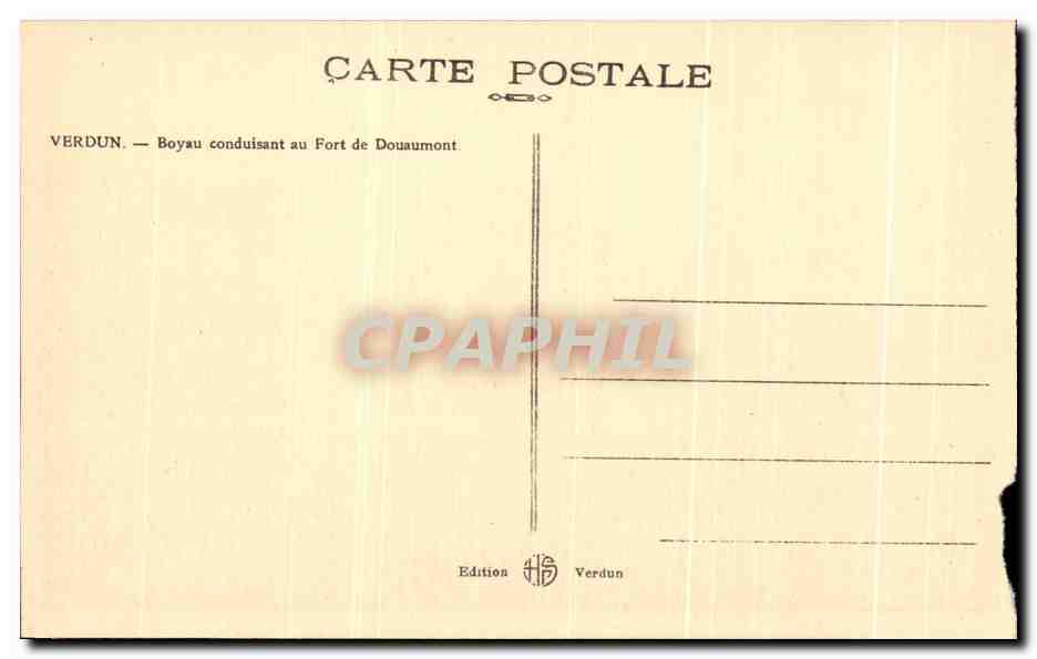 Verdun — Boyau conduisant au Fort de Douaumont — Édition Verdun — Reverso