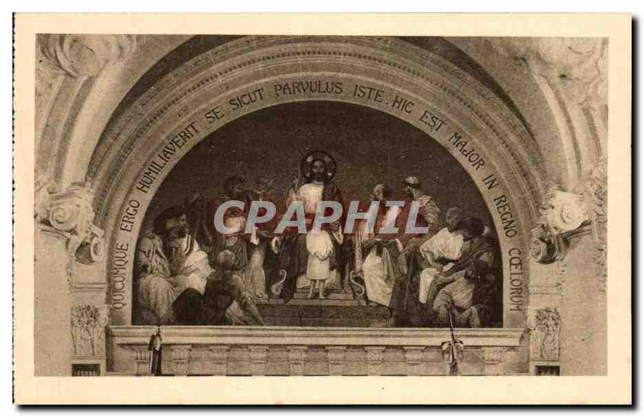 CPA La Chapelle des Carmelites de Lisieux Fresque surmontant la grille de la Chapelle de la Chasse