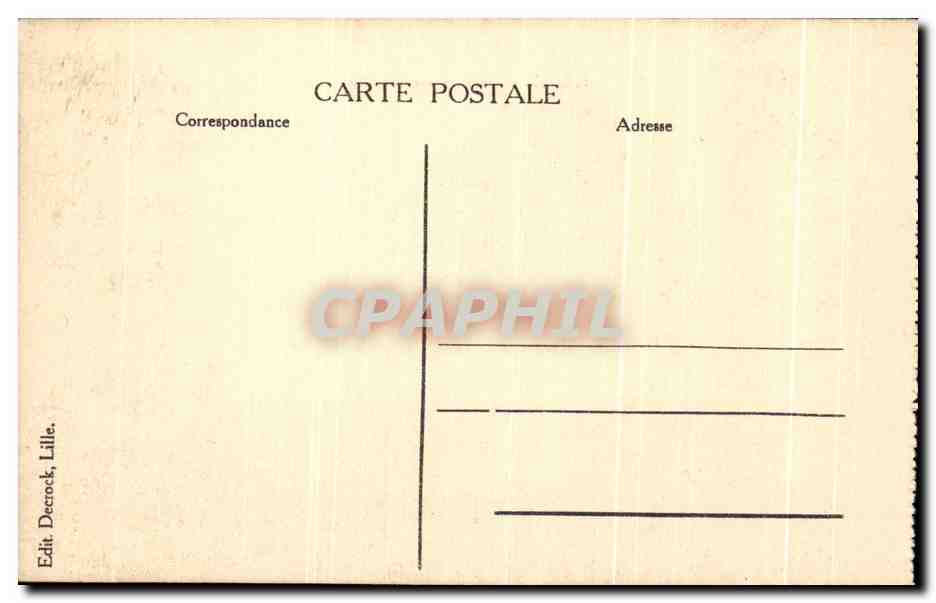 CPA LIlle Marche aux Chevaux Militaria — Rückseite