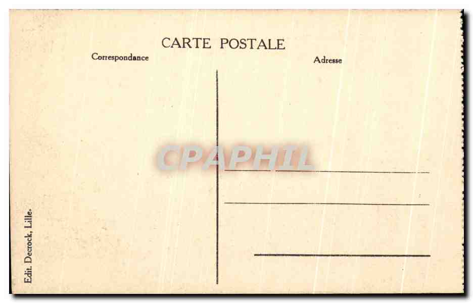 CPA LIlle Rue de Bethune Militaria — Rückseite