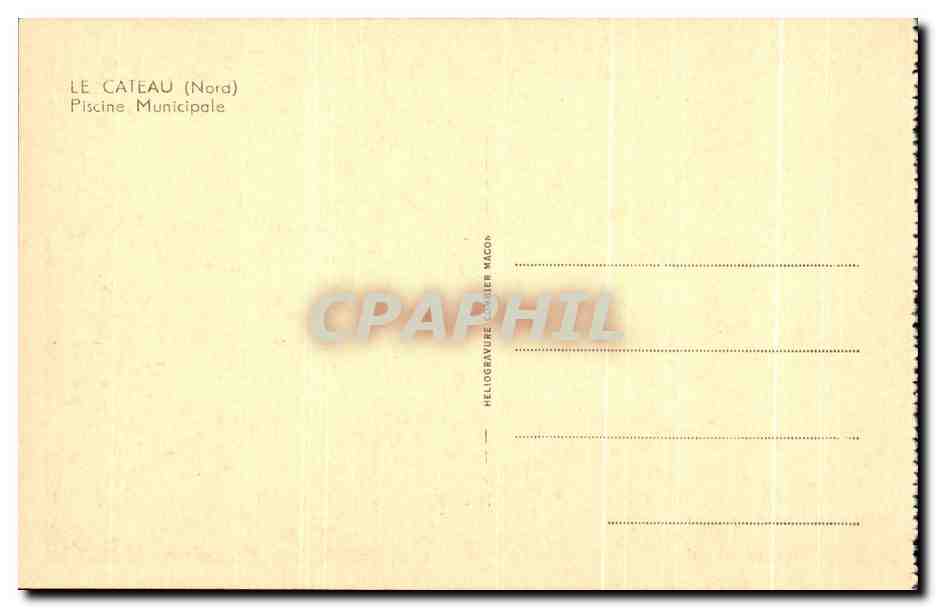 CPA Le Cateau Plscine Municipale — Rückseite