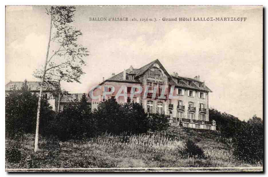 CPA Ballon d'Alsace Grand Hotel Lalloz Martzloff