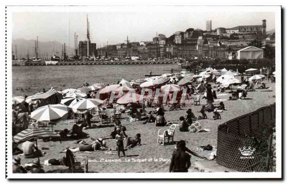 CPA Cannes Le Suquet Et Le Plage 