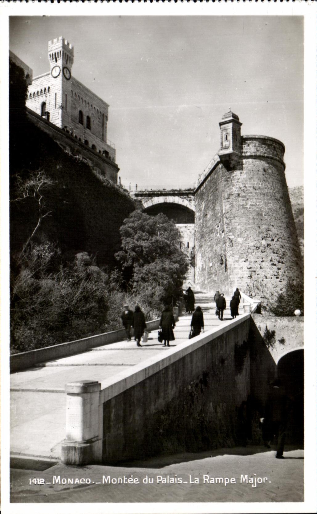 CPA Monaco Montee Du Palais La Rampe Major