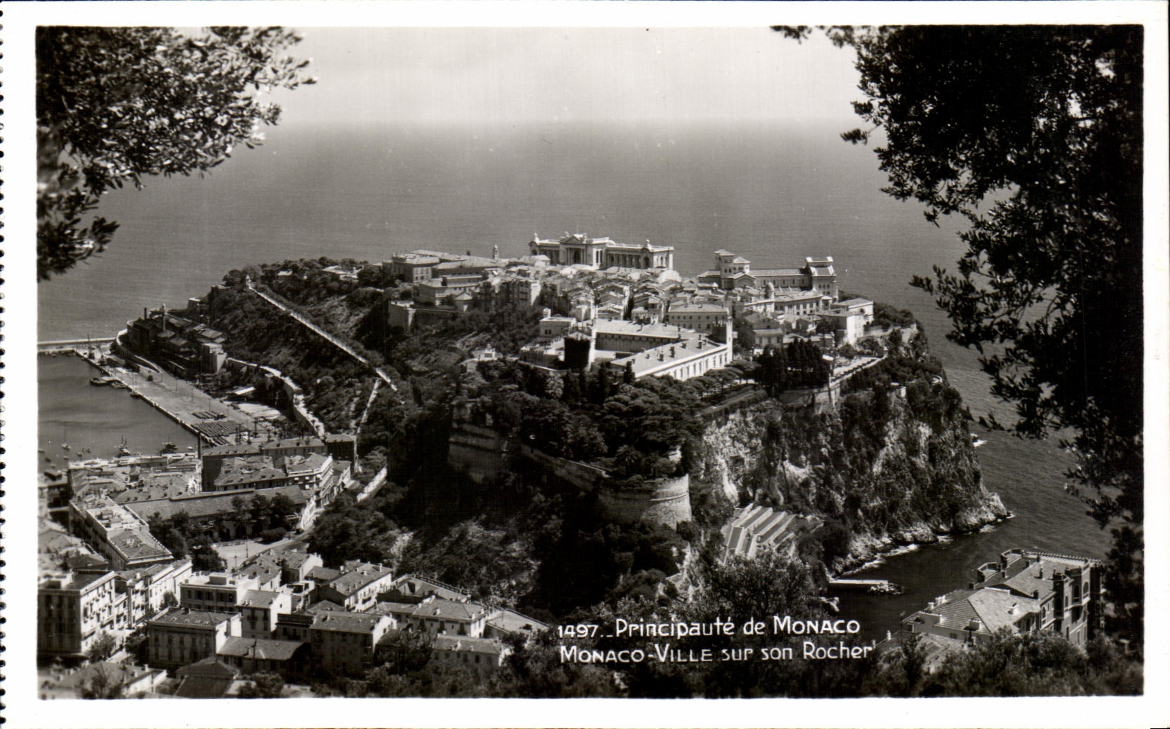 CPA Principaute De Monaco Monaco Ville Sur Son Rocher
