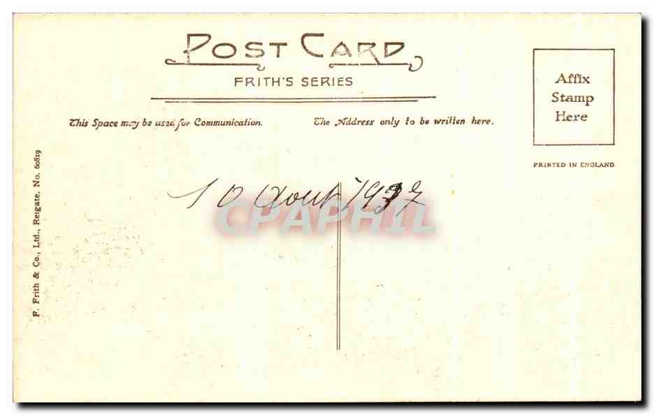 CPA Cambridge King's and Clare Calleges From River — Rückseite