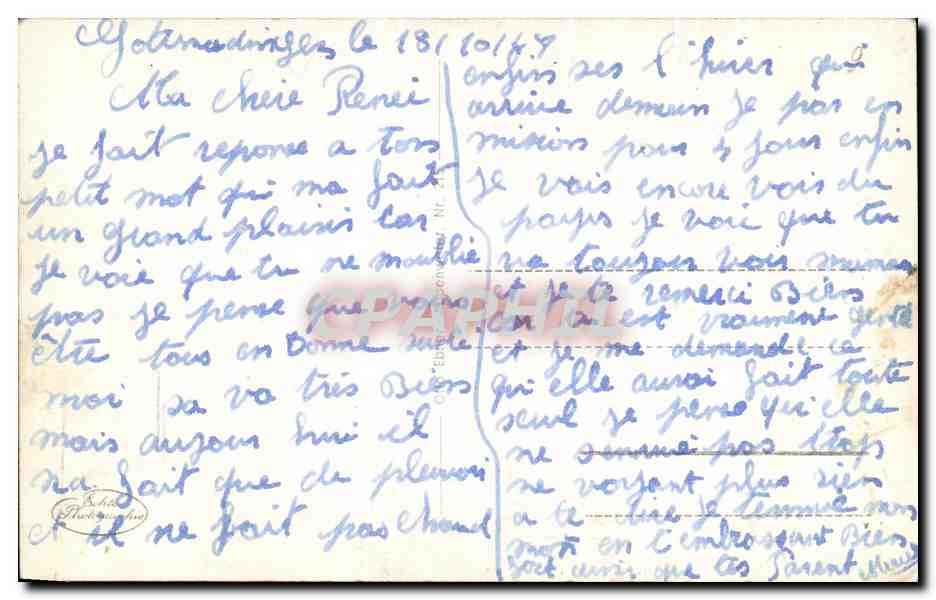 CPA Partie im romantischen Albtal — Rückseite