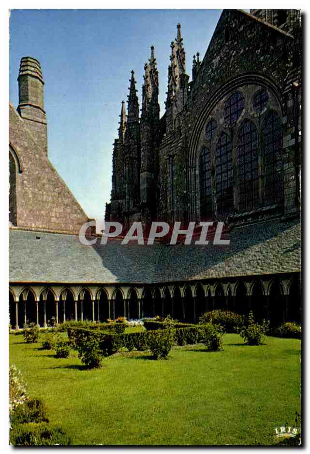 Le Mont Saint-Michel (50) — 'La Merveille' — Vue du jardin du cloître — éditeur IRIS