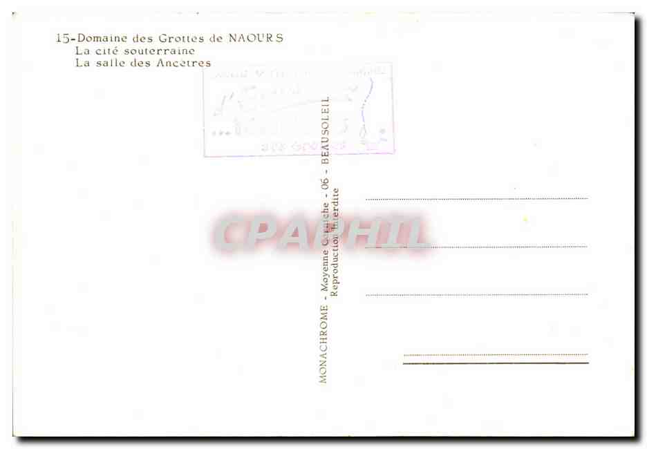 CPSM Domaine des Gtottes de Naours La cite souterraine La salle des Ancetres — Back