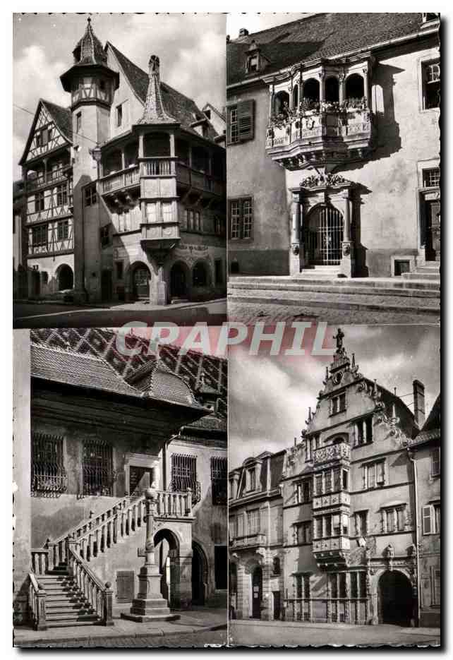 CPSM Colmar Maison Pfister Ancien siege de Justice Escalier de l'ancienne douane Maison des tetes