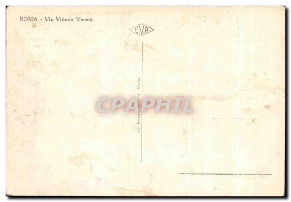 CPA Roma Via Vittorio Veneto — Rückseite