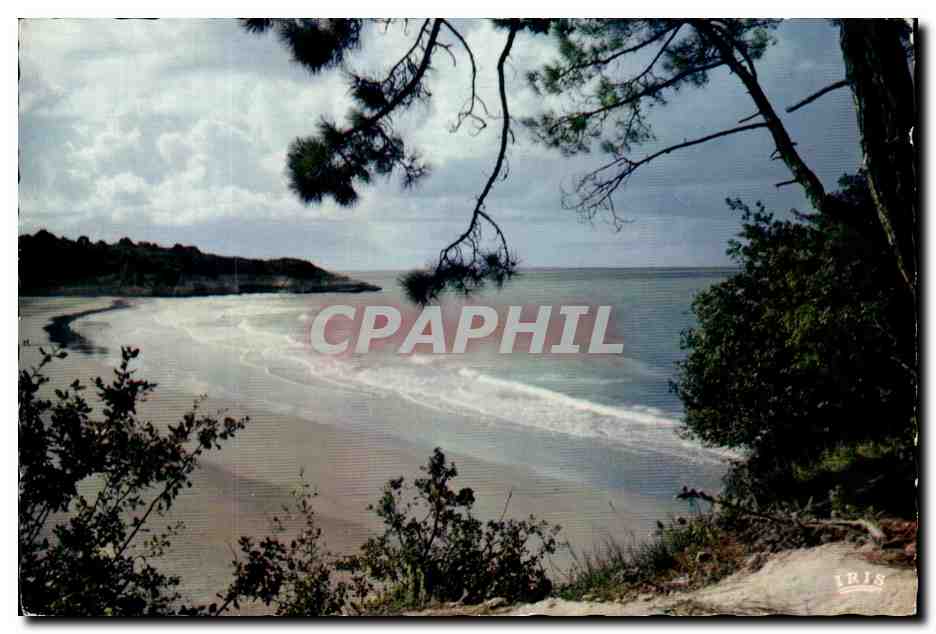 Plage de Houesga — vue depuis un promontoire — Éditions Diplôme de la Poste