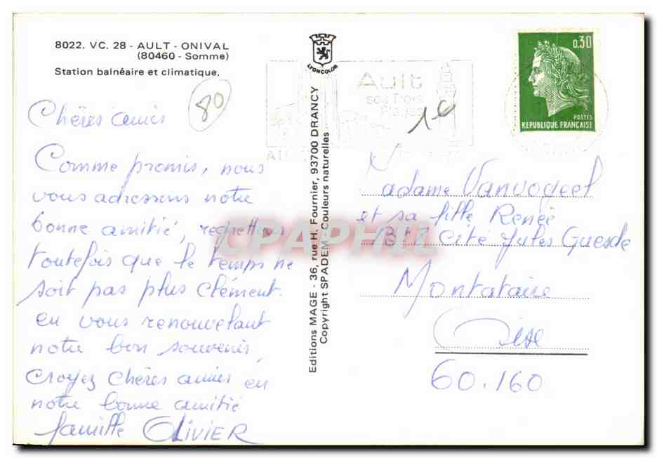 CPM Ault Onival — Rückseite