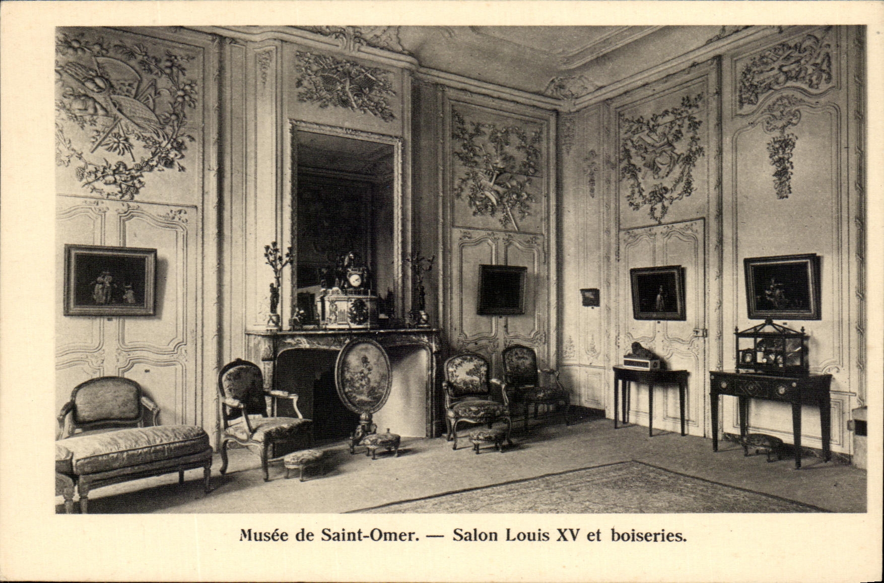 CPA Musee de Saint Omer Salon Louis XV et boiseries