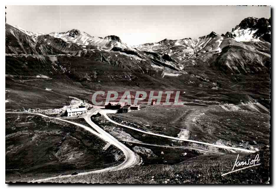 CPSM le col du Lautaret Vue generale du Col et les lacets Vers le Galibier