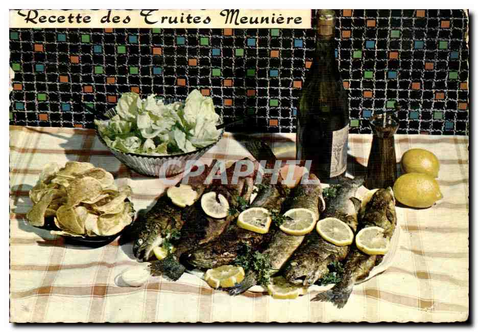 CPM Recette des Truites Meuniere 