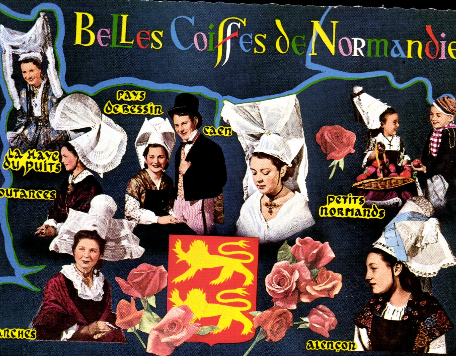 CPM Belles Coiffes de Normandie Le Folklore Normand Caen Alencon Avranches