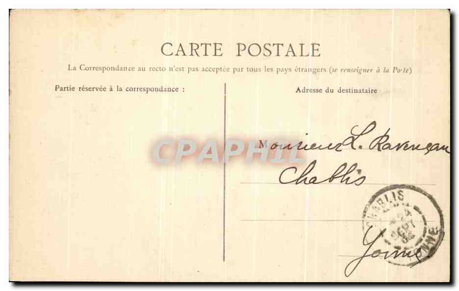 CPA Amiens Chateau d'Eau Port d'Aval — Rückseite