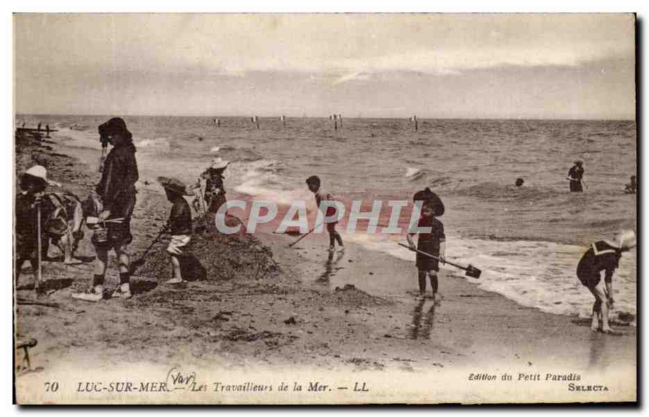 CPA Luc Sur Mer Les Travailleurs de la Mer Enfants