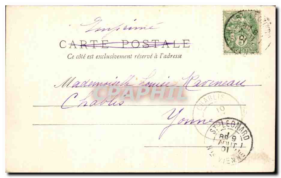 CPA Environs de Limoges Saint Leonard le Pont de Noblat — Rückseite