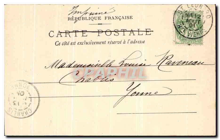 CPA Limoges Place Carnot Maison ou est ne Carnot — Rückseite